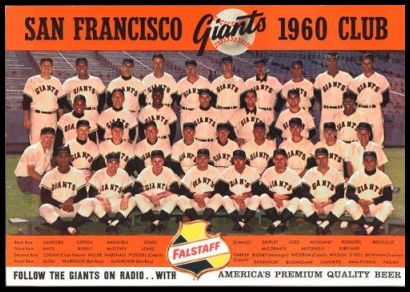 1960 Falstaff Beer San Francisco Giants Team Photo 1 San Francisco Giants